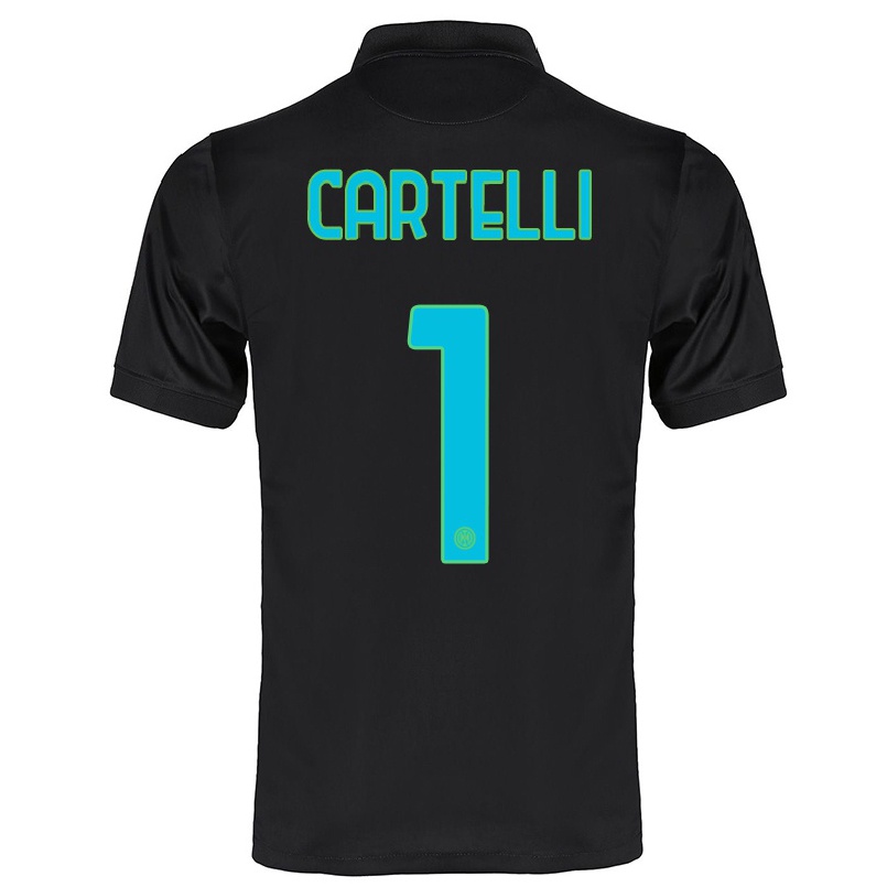 Enfant Football Maillot Carlotta Cartelli #1 Noir Tenues Third 2021/22 T-Shirt