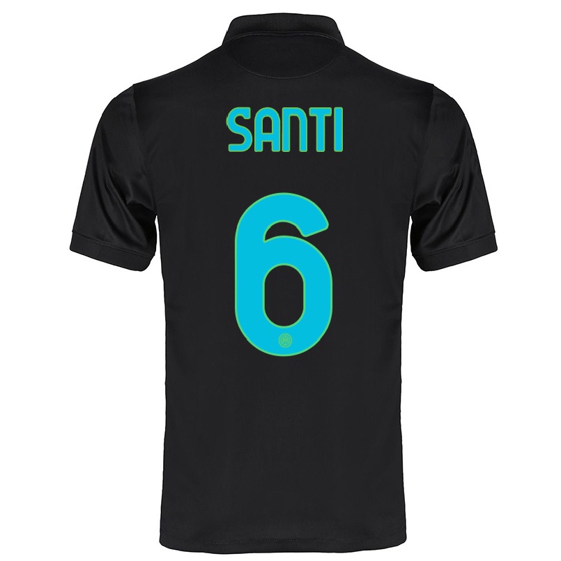Enfant Football Maillot Irene Santi #6 Noir Tenues Third 2021/22 T-shirt