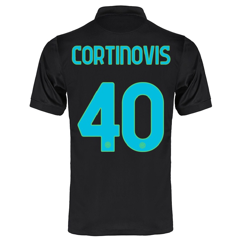 Enfant Football Maillot Fabio Cortinovis #40 Noir Tenues Third 2021/22 T-shirt