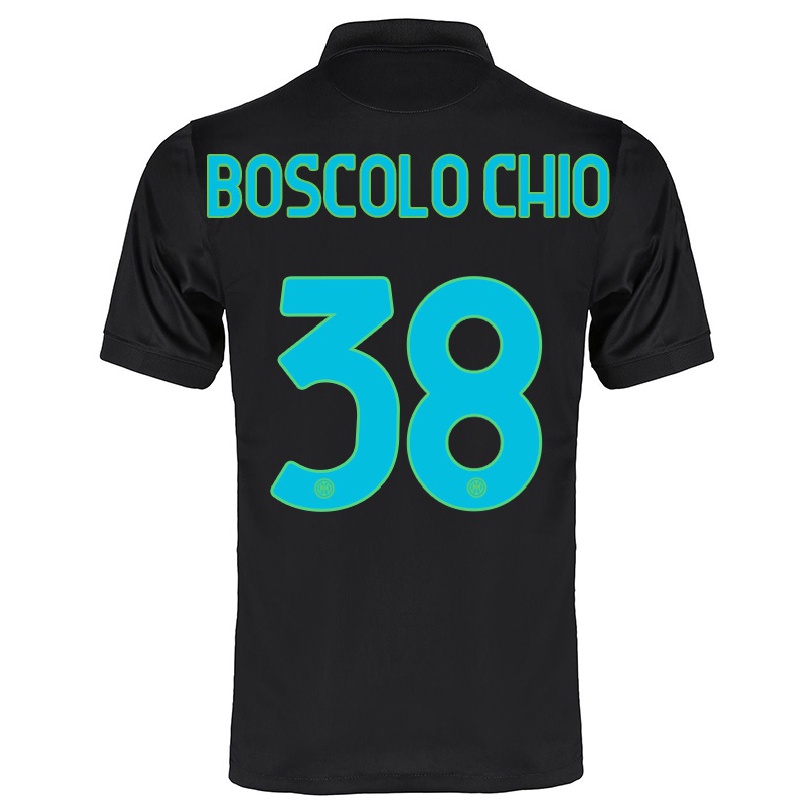 Enfant Football Maillot Riccardo Boscolo Chio #38 Noir Tenues Third 2021/22 T-shirt