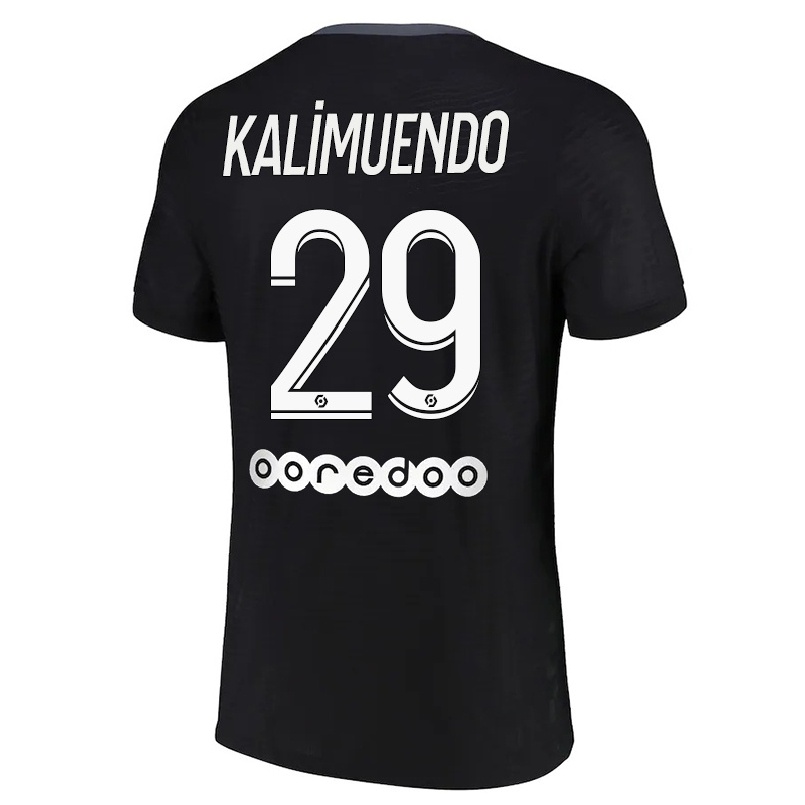 Enfant Football Maillot Arnaud Kalimuendo #29 Noir Tenues Third 2021/22 T-shirt