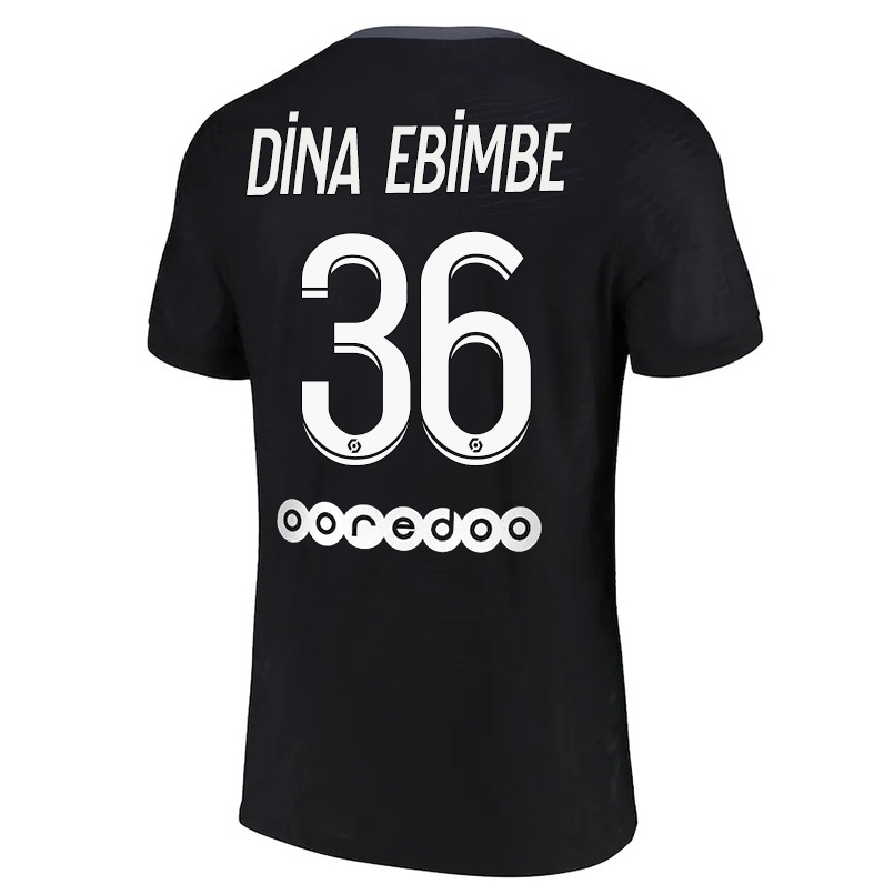 Enfant Football Maillot Junior Dina Ebimbe #36 Noir Tenues Third 2021/22 T-shirt