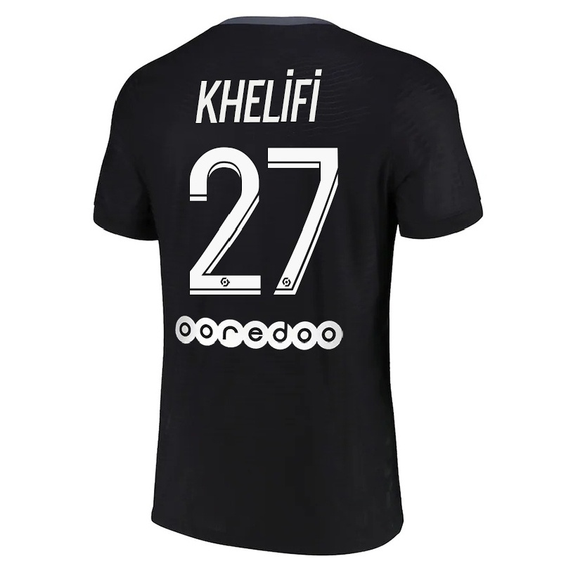 Enfant Football Maillot Lea Khelifi #27 Noir Tenues Third 2021/22 T-shirt