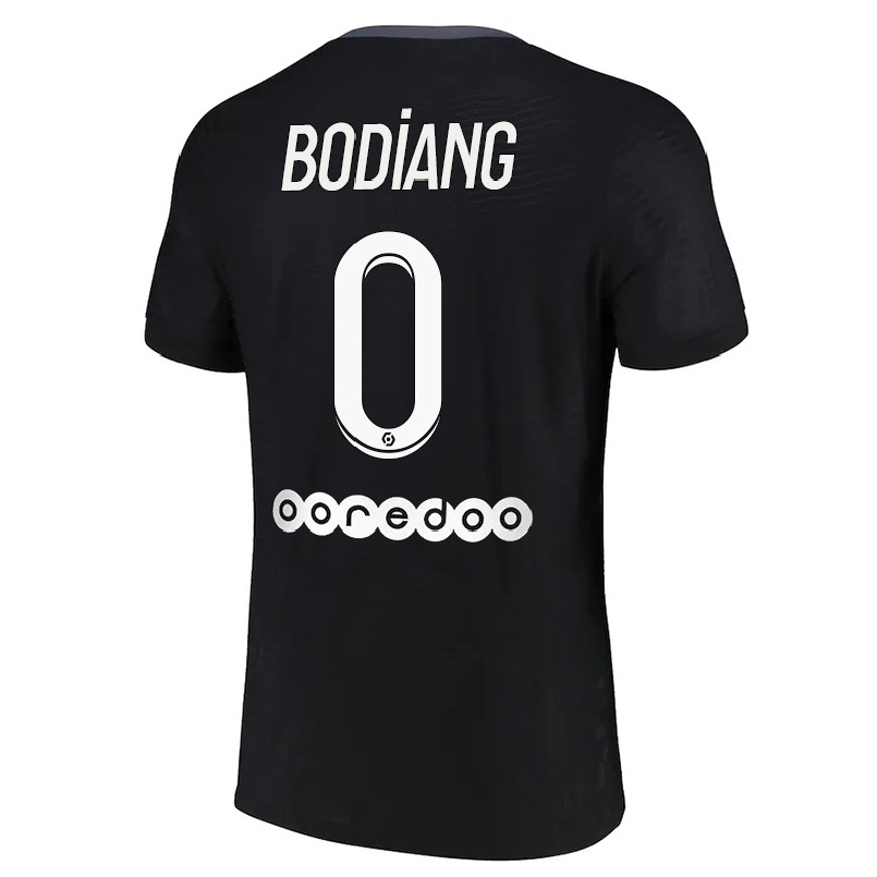 Enfant Football Maillot Moutanabi Bodiang #0 Noir Tenues Third 2021/22 T-shirt