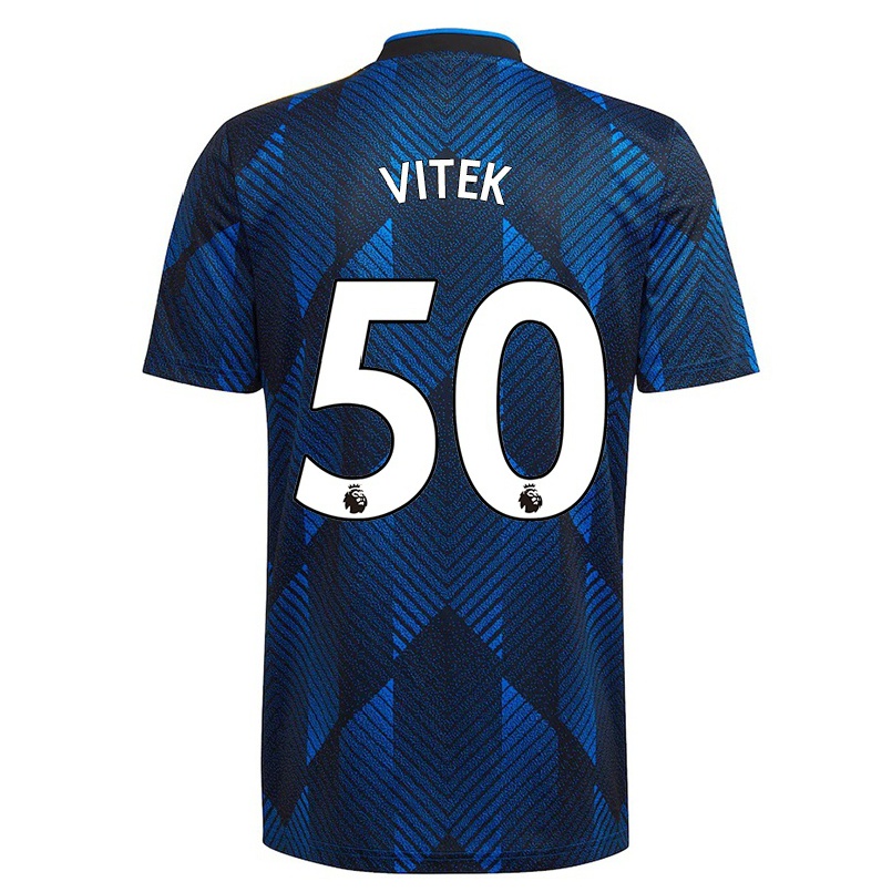 Enfant Football Maillot Radek Vitek #50 Bleu Foncé Tenues Third 2021/22 T-shirt