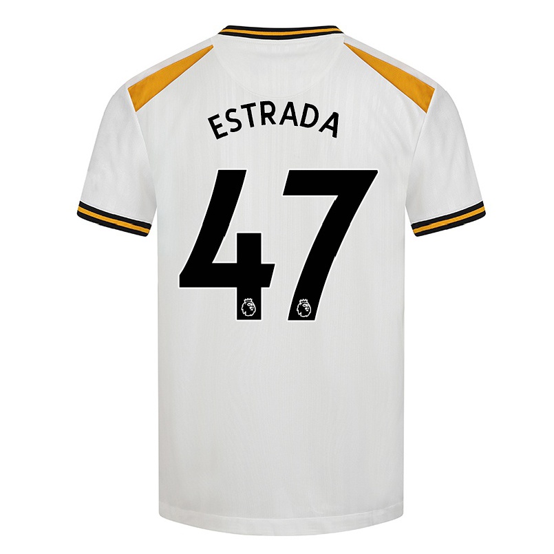 Enfant Football Maillot Pascal Juan Estrada #47 Blanc Jaune Tenues Third 2021/22 T-shirt