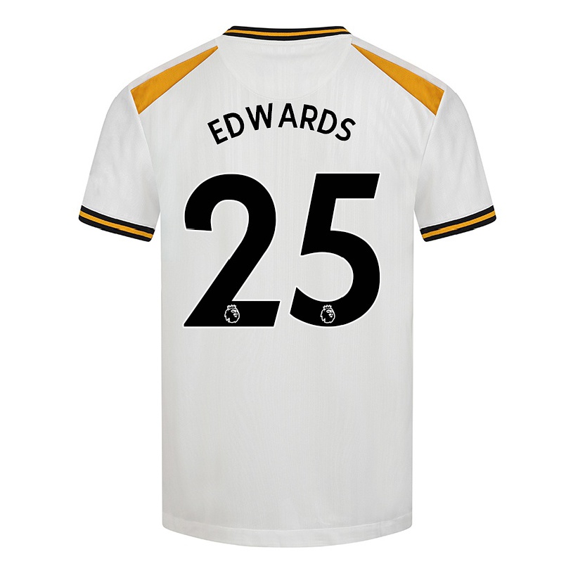 Enfant Football Maillot Nyah Edwards #25 Blanc Jaune Tenues Third 2021/22 T-shirt