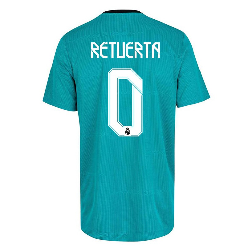 Enfant Football Maillot Alberto Retuerta #0 Vert Clair Tenues Third 2021/22 T-shirt