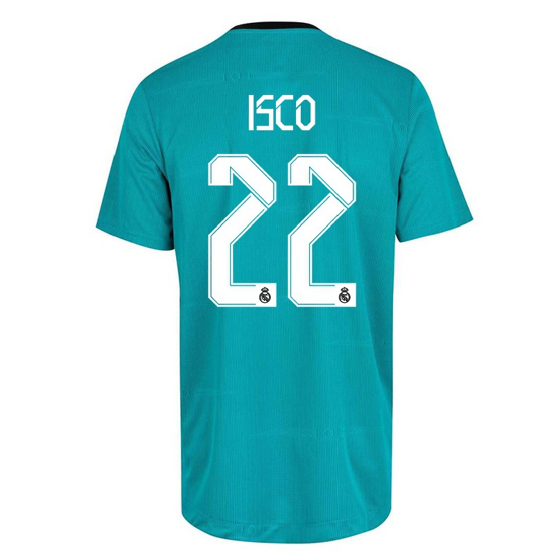 Enfant Football Maillot Isco #22 Vert Clair Tenues Third 2021/22 T-shirt