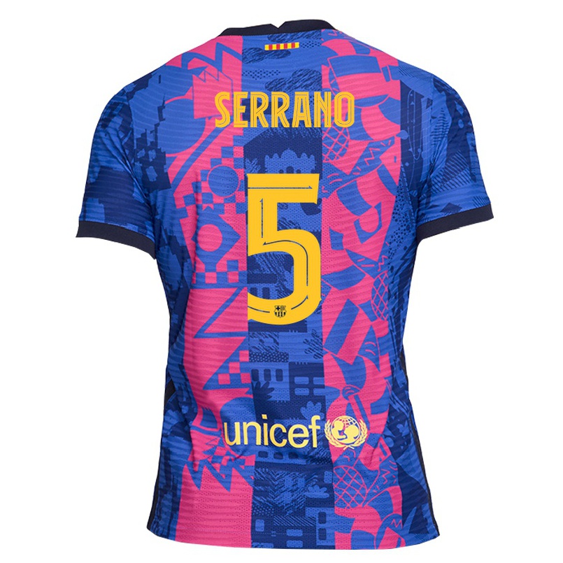 Enfant Football Maillot Melanie Serrano #5 Rose Bleue Tenues Third 2021/22 T-shirt