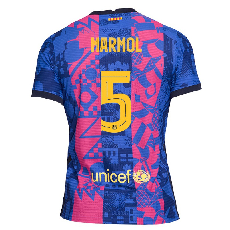 Enfant Football Maillot Mika Marmol #5 Rose Bleue Tenues Third 2021/22 T-shirt