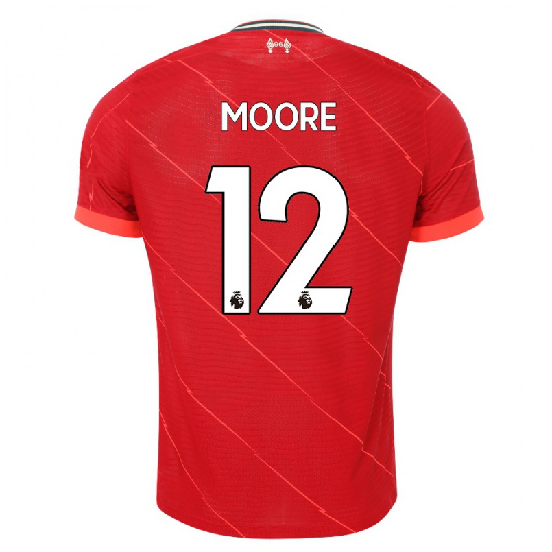 Homme Football Maillot Meikayla Moore #12 Rouge Tenues Domicile 2021/22 T-shirt