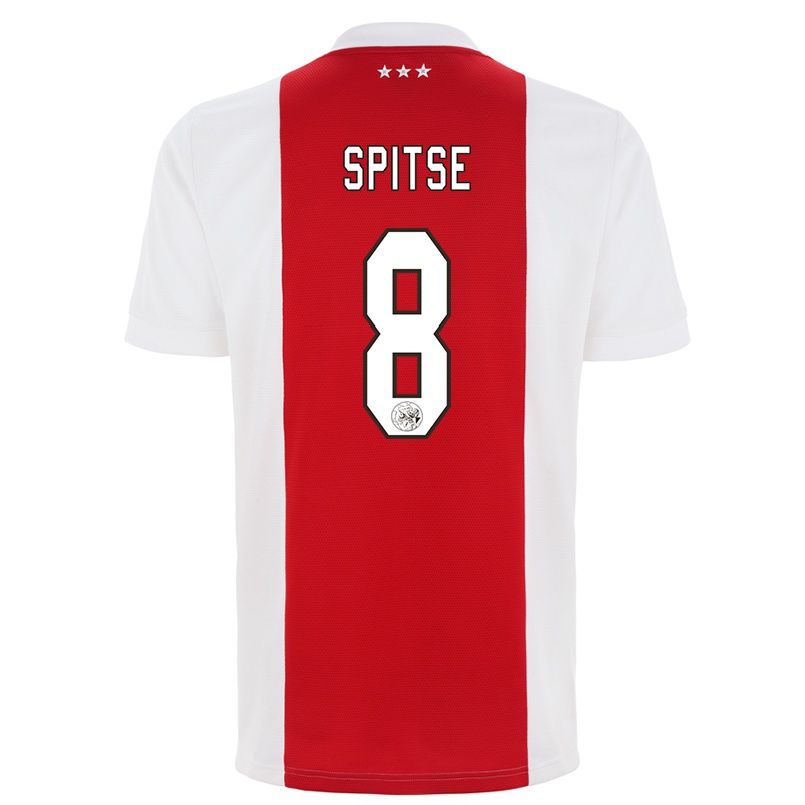 Homme Football Maillot Sherida Spitse #8 Rouge Blanc Tenues Domicile 2021/22 T-shirt