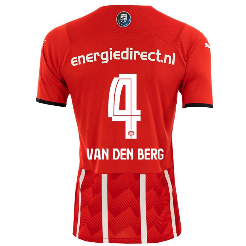 Homme Football Maillot Mandy Van Den Berg #4 Rouge Tenues Domicile 2021/22 T-shirt