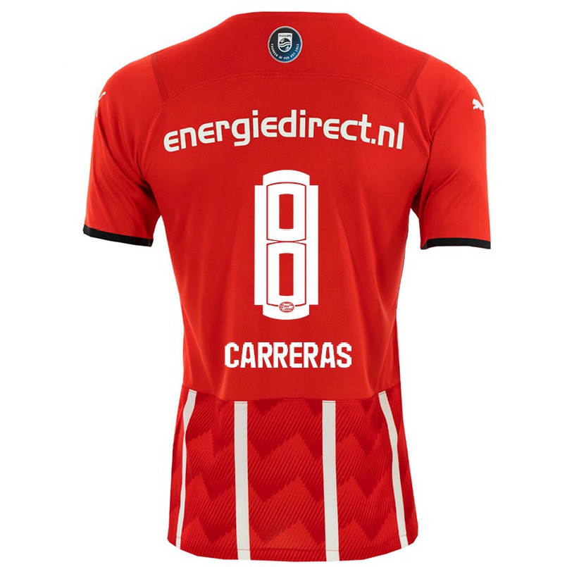 Homme Football Maillot Georgina Carreras #8 Rouge Tenues Domicile 2021/22 T-shirt