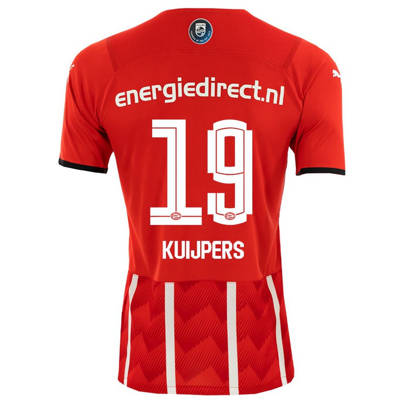 Homme Football Maillot Jeslynn Kuijpers #19 Rouge Tenues Domicile 2021/22 T-shirt