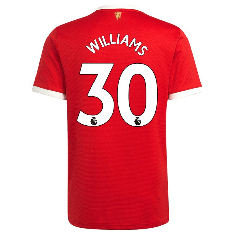 Homme Football Maillot Chloe Williams #30 Rouge Tenues Domicile 2021/22 T-shirt