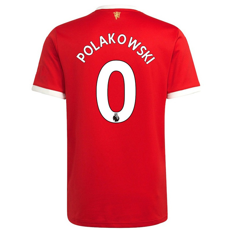 Homme Football Maillot Daniel Polakowski #0 Rouge Tenues Domicile 2021/22 T-shirt