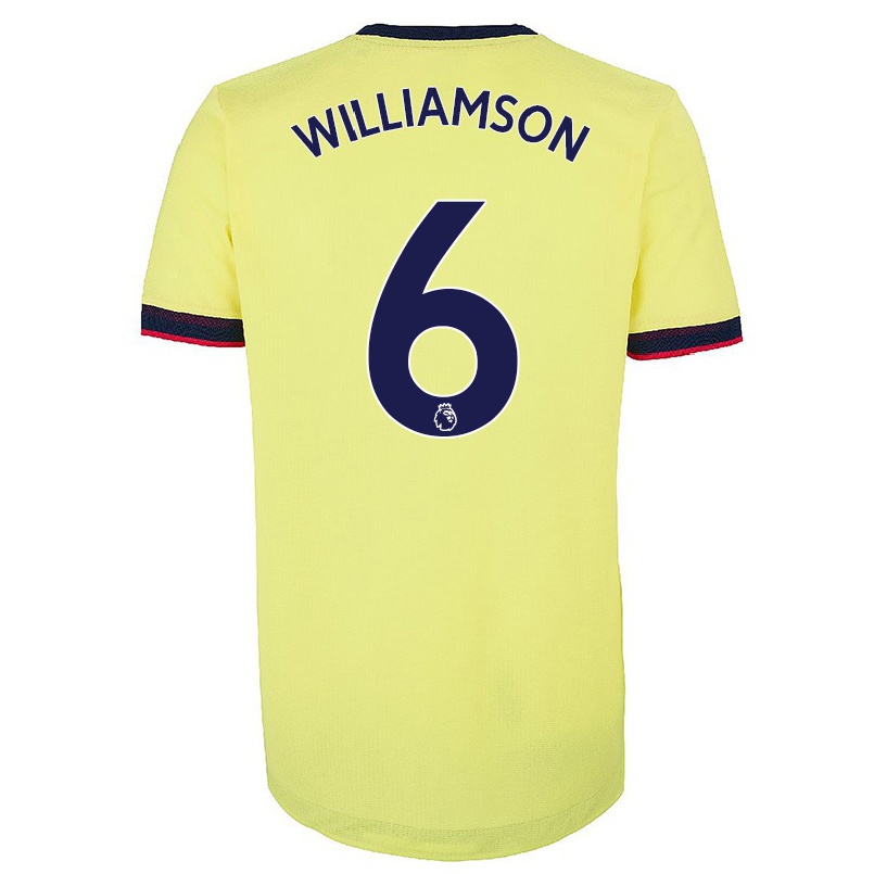 Homme Football Maillot Leah Williamson #6 Rouge Blanc Tenues Domicile 2021/22 T-shirt