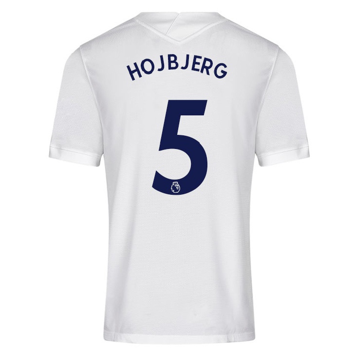 Homme Football Maillot Pierre-emile Hojbjerg #5 Blanche Tenues Domicile 2021/22 T-shirt