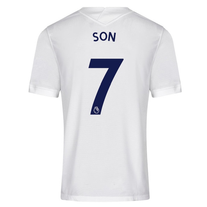 Homme Football Maillot Heung-min Son #7 Blanche Tenues Domicile 2021/22 T-shirt
