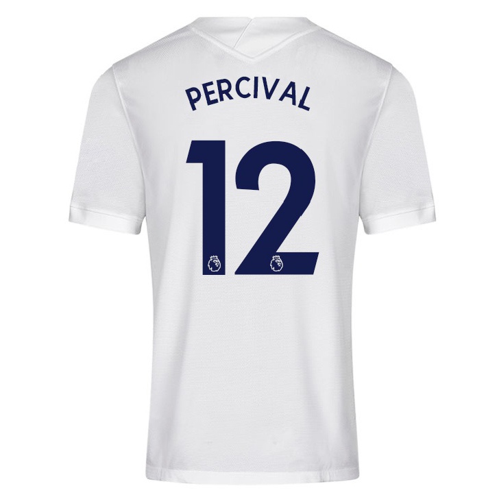 Homme Football Maillot Ria Percival #12 Blanche Tenues Domicile 2021/22 T-shirt
