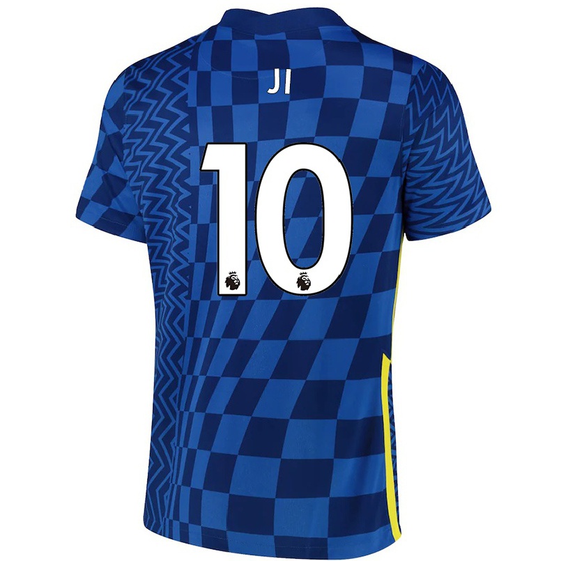 Homme Football Maillot Ji So-yun #10 Bleu Foncé Tenues Domicile 2021/22 T-shirt