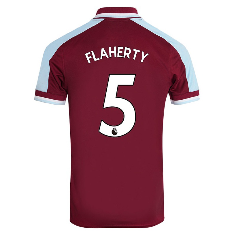 Homme Football Maillot Gilly Flaherty #5 Bordeaux Tenues Domicile 2021/22 T-shirt