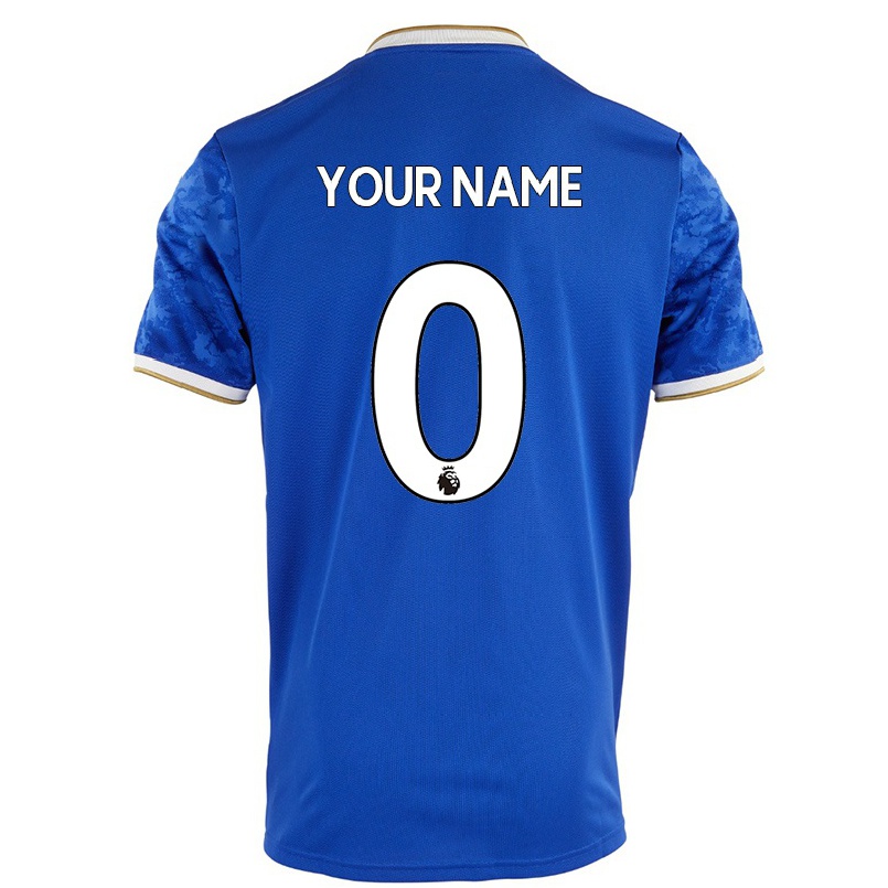 Homme Football Maillot Votre Nom #0 Bleu Royal Tenues Domicile 2021/22 T-shirt