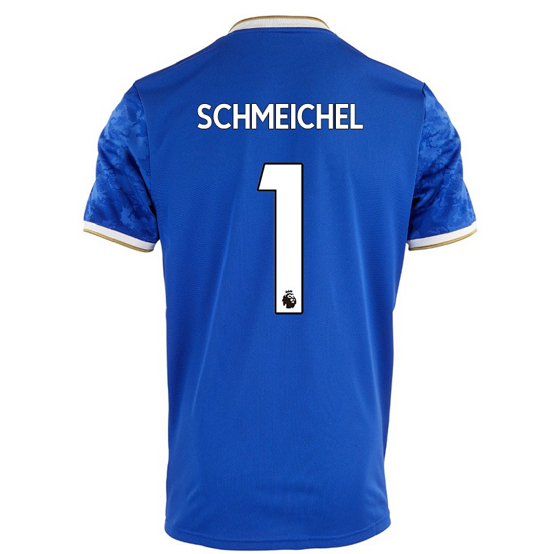 Homme Football Maillot Kasper Schmeichel #1 Bleu Royal Tenues Domicile 2021/22 T-shirt