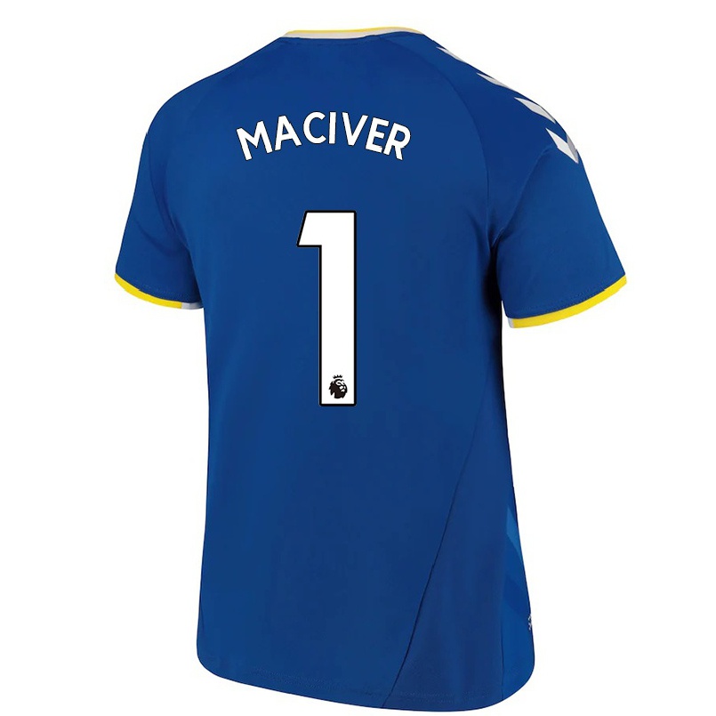 Homme Football Maillot Sandy Maciver #1 Bleu Royal Tenues Domicile 2021/22 T-shirt