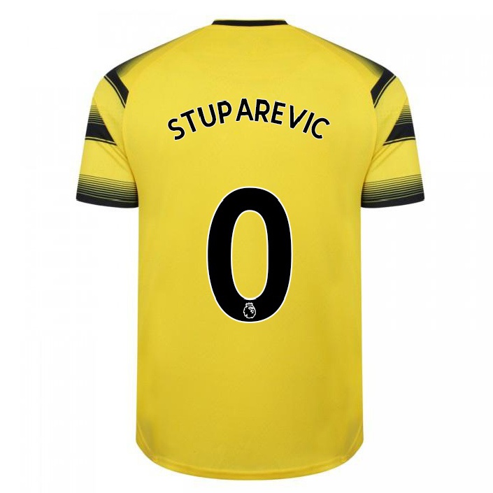 Homme Football Maillot Filip Stuparevic #0 Jaune Noir Tenues Domicile 2021/22 T-shirt