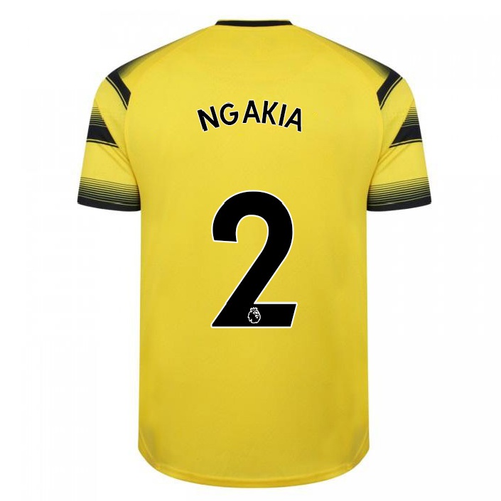 Homme Football Maillot Jeremy Ngakia #2 Jaune Noir Tenues Domicile 2021/22 T-shirt