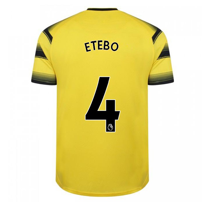 Homme Football Maillot Peter Etebo #4 Jaune Noir Tenues Domicile 2021/22 T-shirt