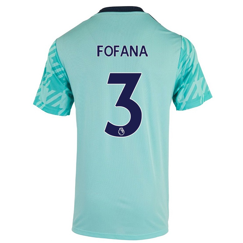 Homme Football Maillot Wesley Fofana #3 Vert Clair Tenues Extérieur 2021/22 T-shirt