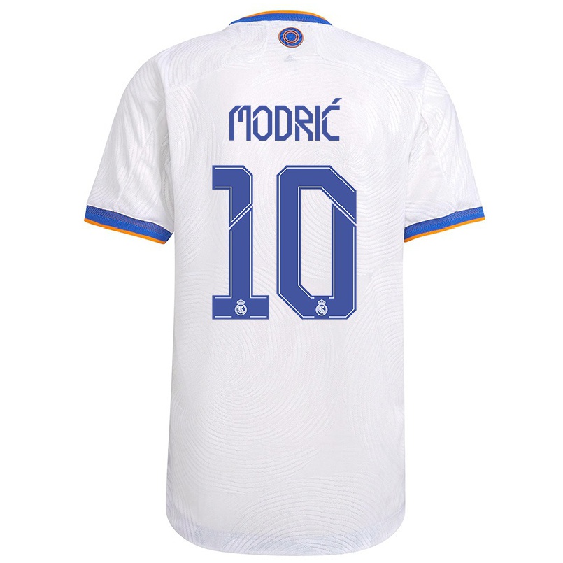 Homme Football Maillot Luka Modric #10 Blanche Tenues Domicile 2021/22 T-shirt