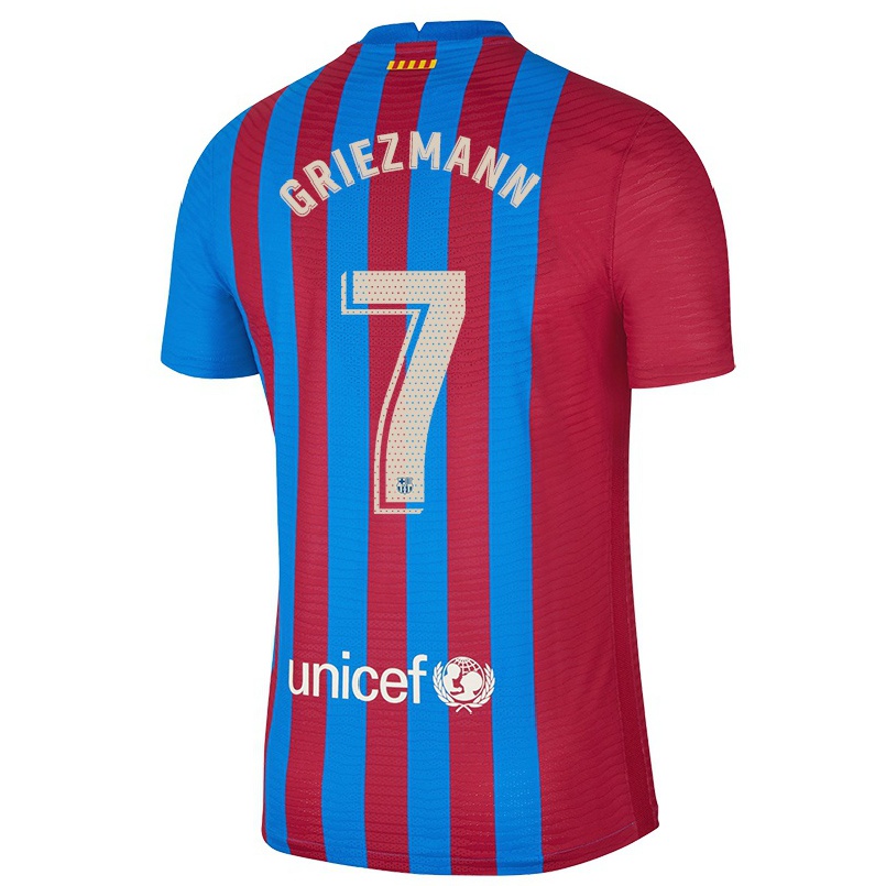 Homme Football Maillot Antoine Griezmann #7 Bleu Marron Tenues Domicile 2021/22 T-shirt