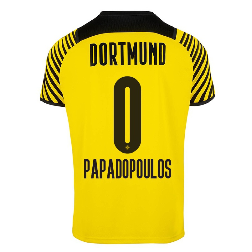 Homme Football Maillot Antonios Papadopoulos #0 Jaune Tenues Domicile 2021/22 T-shirt