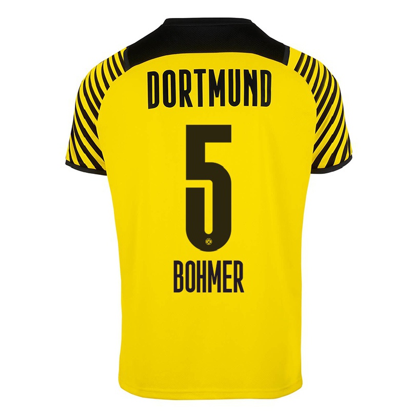 Homme Football Maillot Tim Bohmer #5 Jaune Tenues Domicile 2021/22 T-shirt