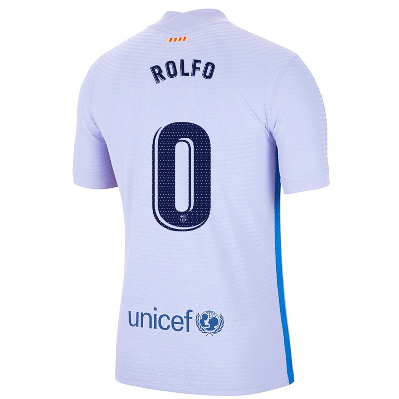 Homme Football Maillot Fridolina Rolfo #0 Mauve Clair Tenues Extérieur 2021/22 T-shirt