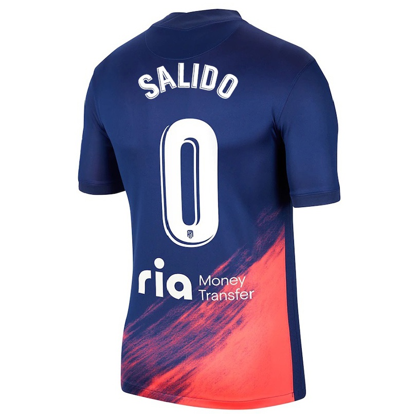 Homme Football Maillot Alberto Salido #0 Bleu Foncé Orange Tenues Extérieur 2021/22 T-shirt
