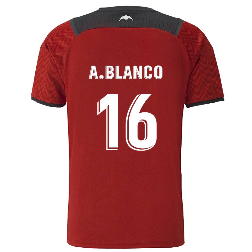 Homme Football Maillot Alex Blanco #16 Rouge Foncé Tenues Extérieur 2021/22 T-shirt