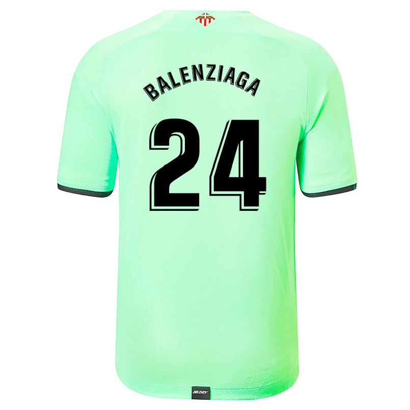 Homme Football Maillot Mikel Balenziaga #24 Vert Clair Tenues Extérieur 2021/22 T-shirt