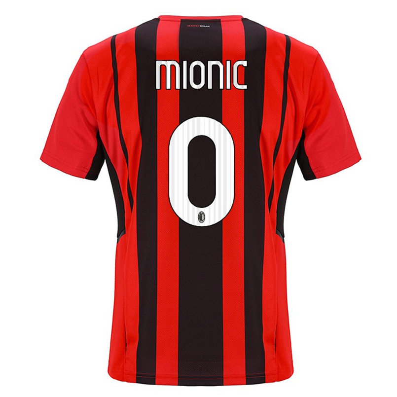 Homme Football Maillot Antonio Mionic #0 Rouge Noir Tenues Domicile 2021/22 T-shirt