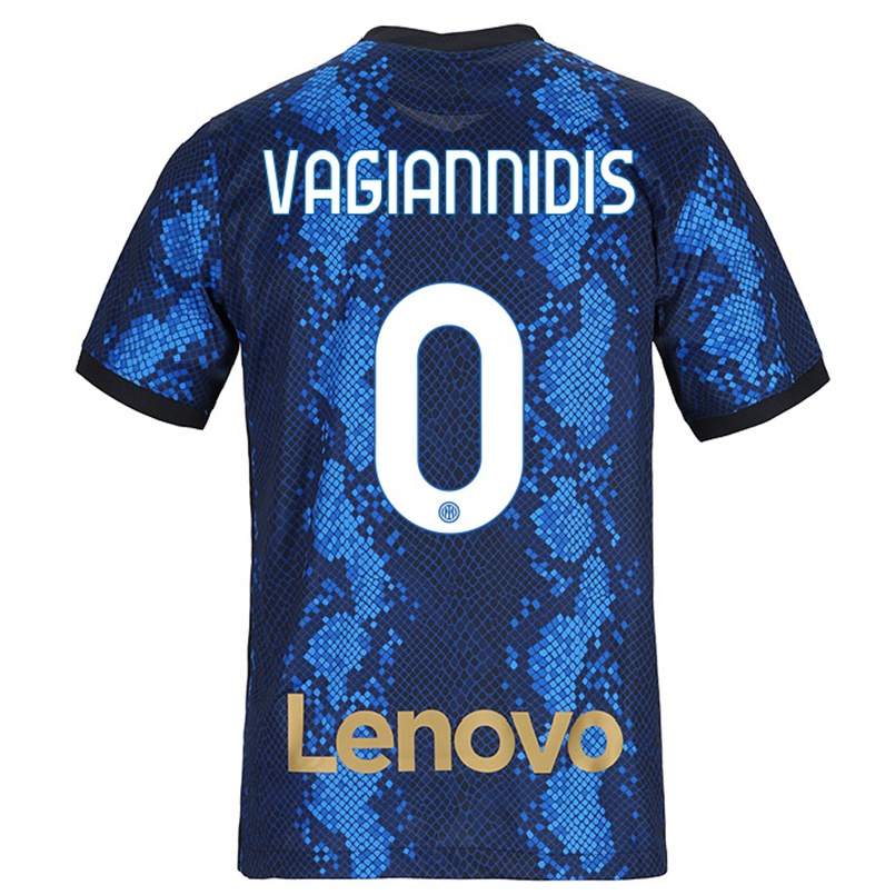 Homme Football Maillot Georgios Vagiannidis #0 Bleu Foncé Tenues Domicile 2021/22 T-shirt