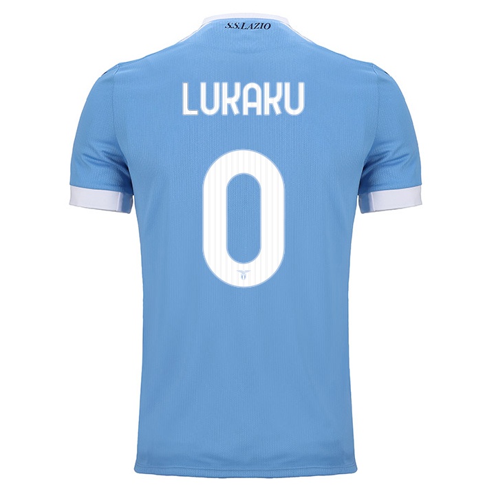Homme Football Maillot Lukaku #0 Bleu Tenues Domicile 2021/22 T-shirt