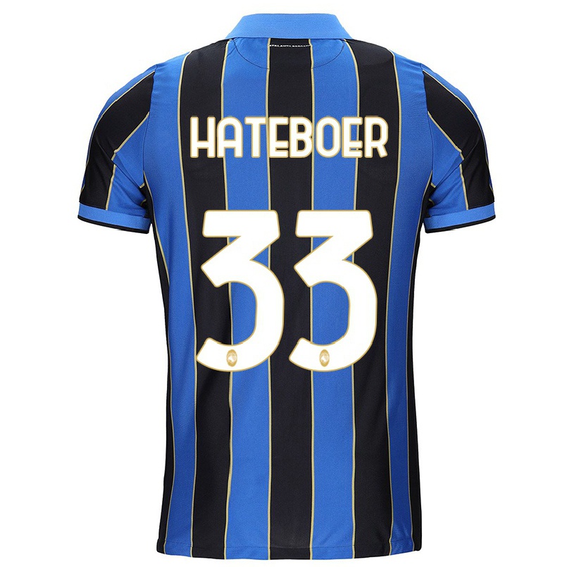 Homme Football Maillot Hans Hateboer #33 Noir Bleu Tenues Domicile 2021/22 T-shirt
