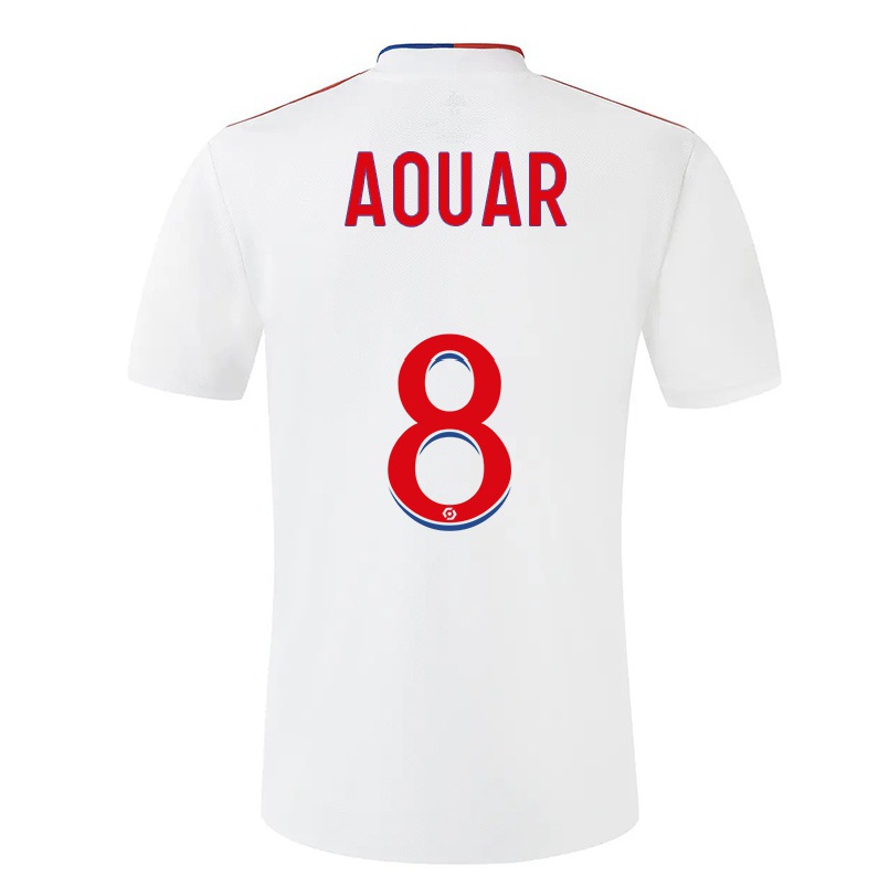 Homme Football Maillot Houssem Aouar #8 Blanche Tenues Domicile 2021/22 T-shirt