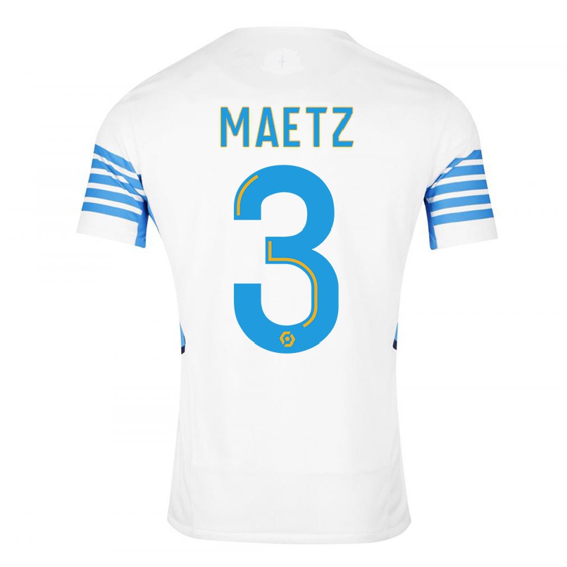 Homme Football Maillot Agathe Maetz #3 Blanche Tenues Domicile 2021/22 T-shirt