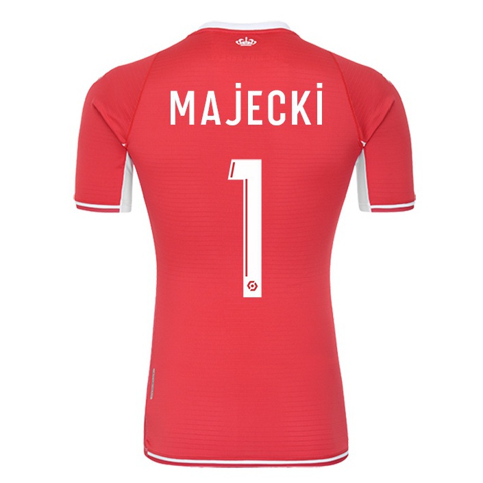 Homme Football Maillot Radoslaw Majecki #1 Rouge Blanc Tenues Domicile 2021/22 T-shirt
